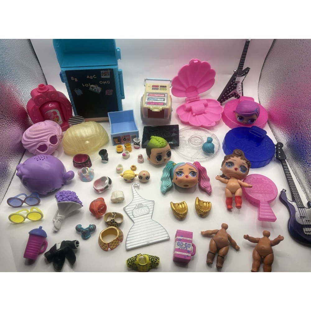 LOL Surprise Doll Pieces & Accessory Lot - 53 Pieces From Random Sets/Dolls